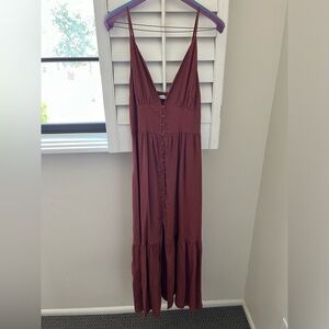 Abercrombie & Fitch Linen Blend Maxi Dresss
